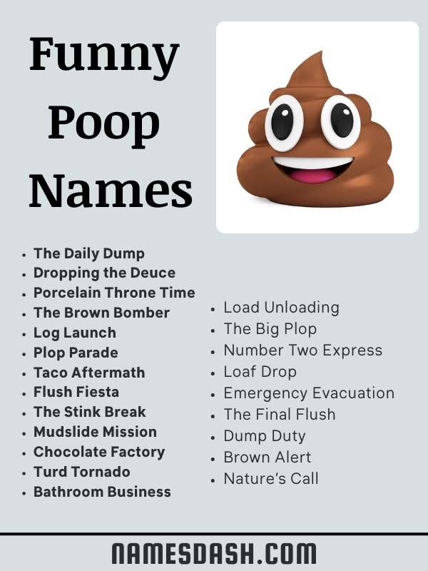 Funny  Poop  Names