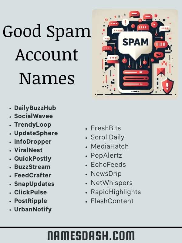 Good Spam Account Names