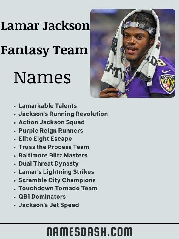 lamar jackson team names