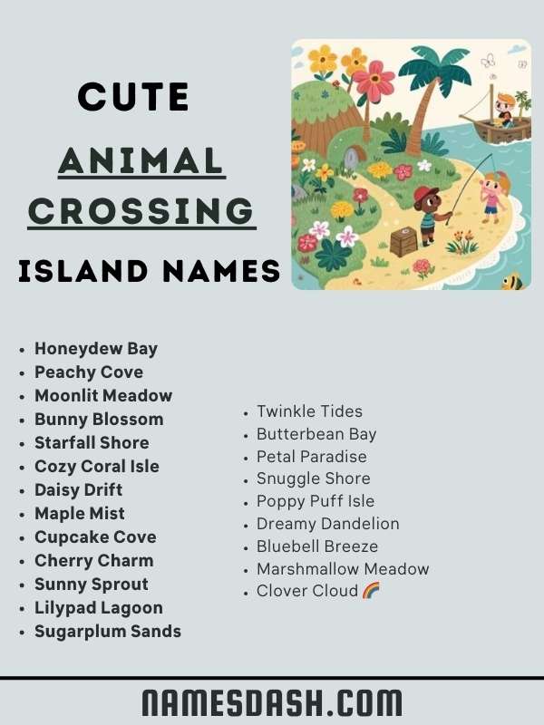 Cute Animal Crossing Island Names