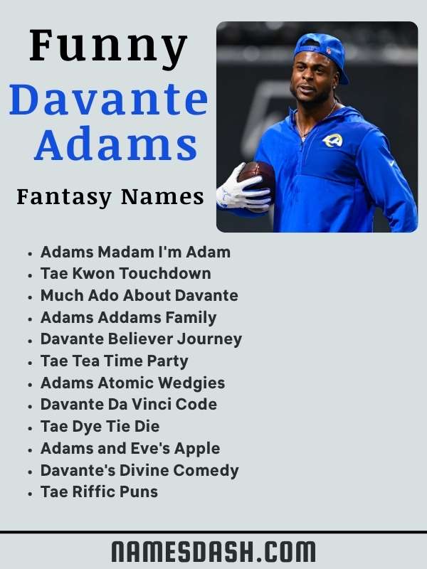 Funny Davante Adams Fantasy Names