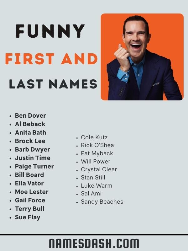 Funny First And Last Names