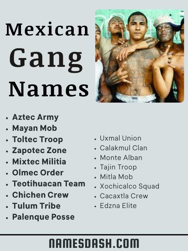Mexican Gang Names