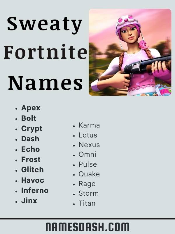 Sweaty Fortnite Names