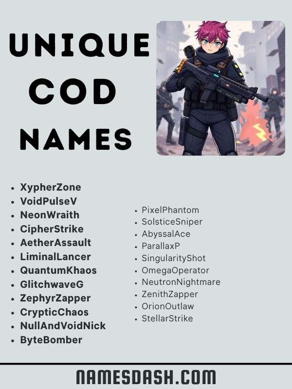 Unique COD Names