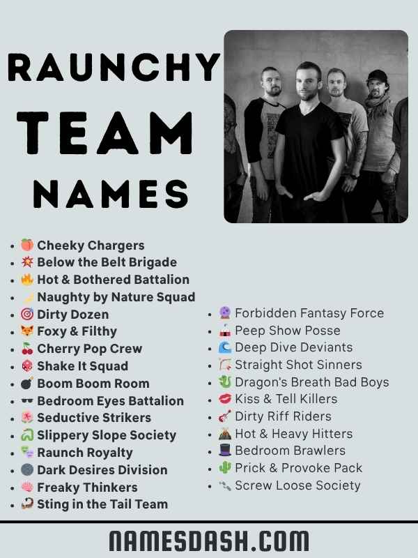 Raunchy Team Names