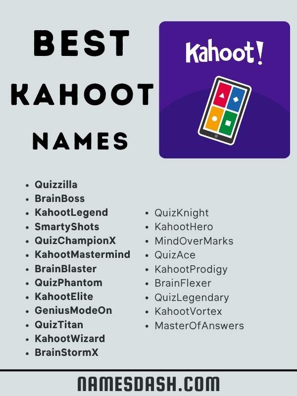 Best Kahoot Names