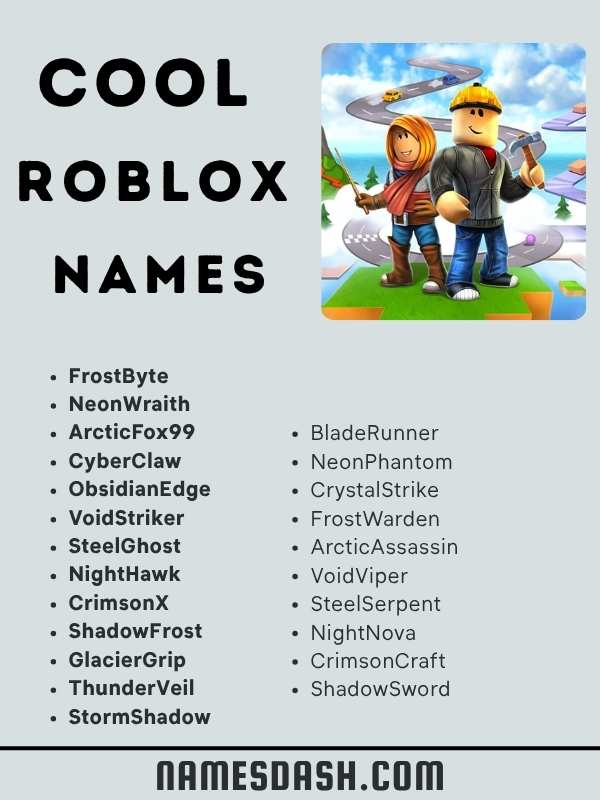Cool Roblox Names