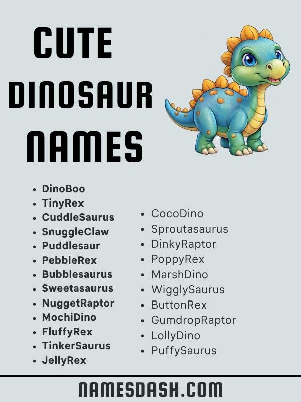Cute Dinosaur Names