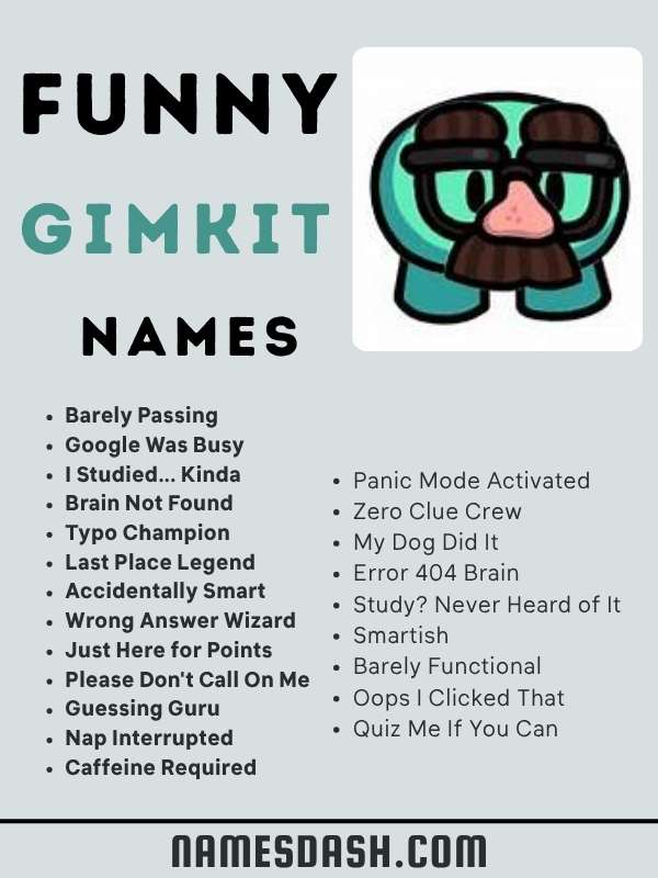 Funny Gimkit Names