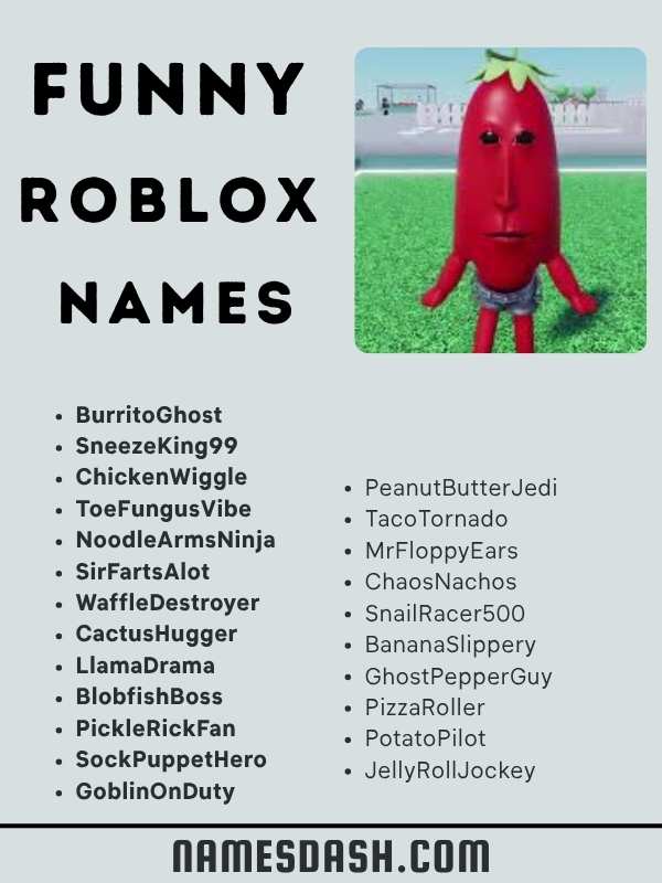 Funny Roblox Names