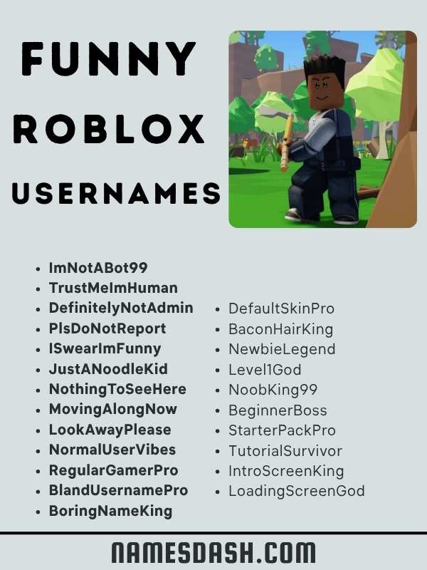 Funny Roblox Usernames