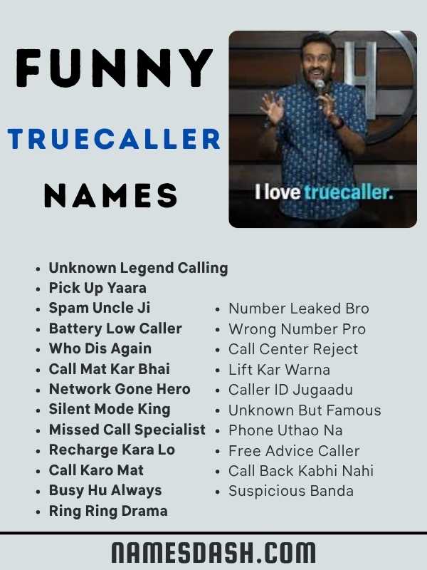 Funny Truecaller Names