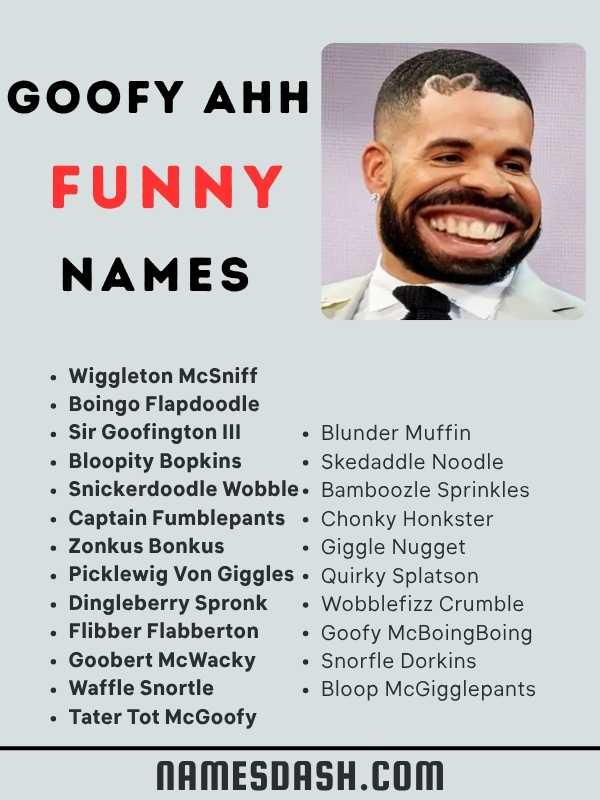 Goofy Ahh Funny Names